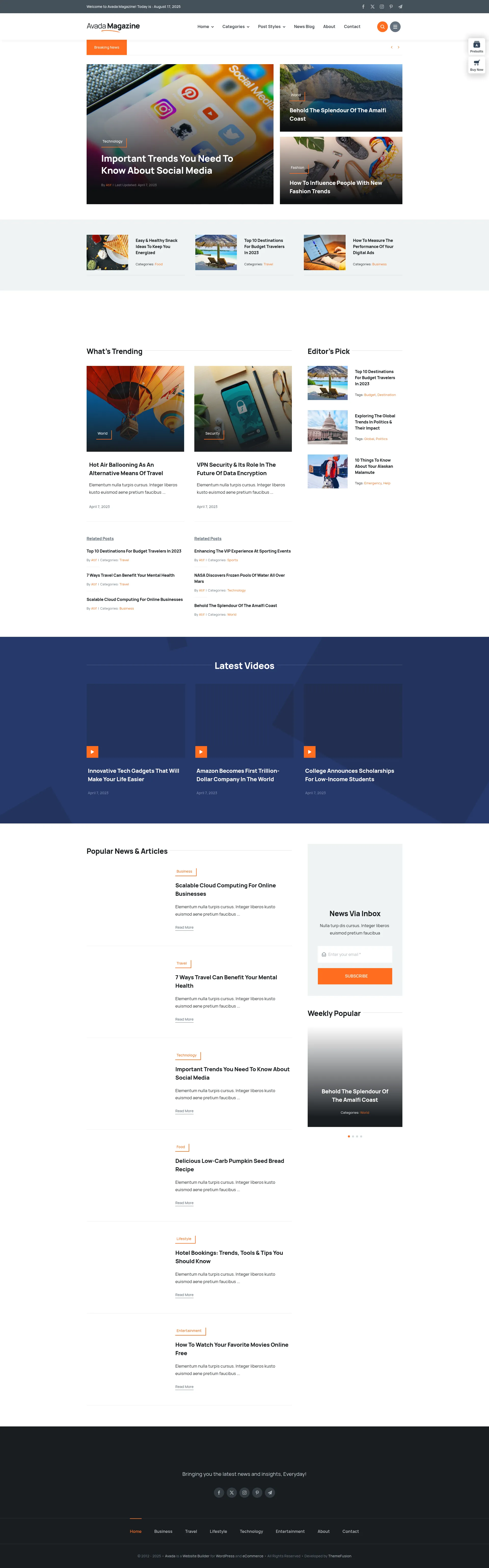 Magazine & Blog Publishing Preview