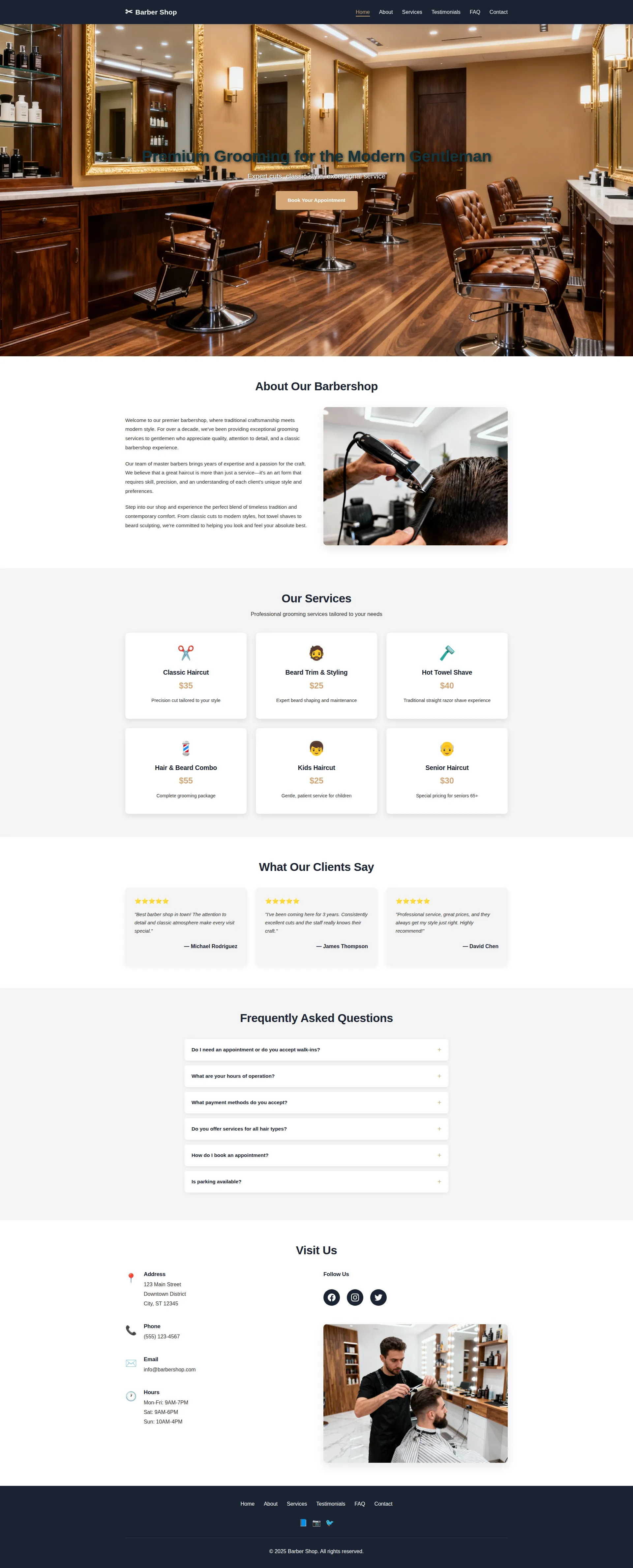 Modern Barber Shop Preview