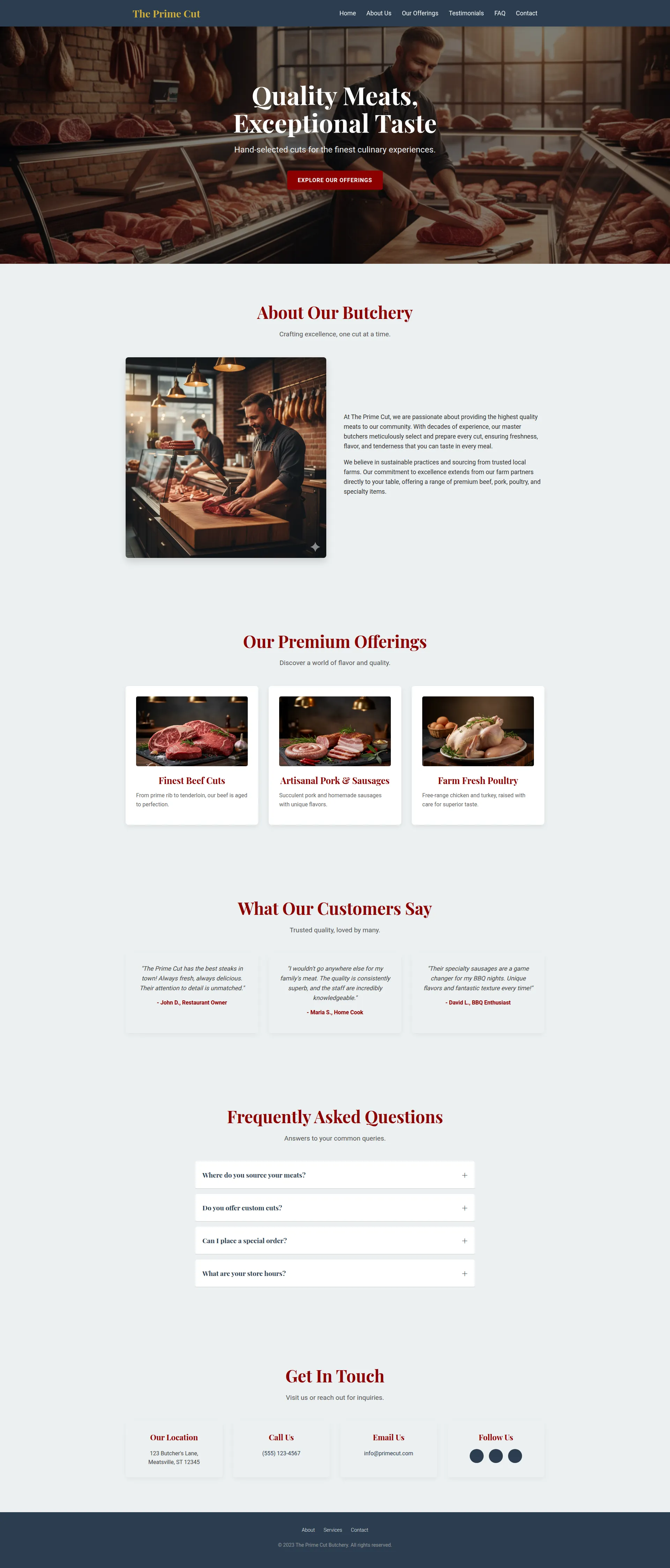 Prime Cuts Butchery Preview