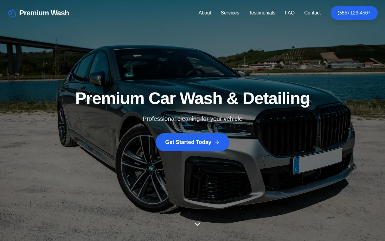 Premium Car Wash & Detailing Preview
