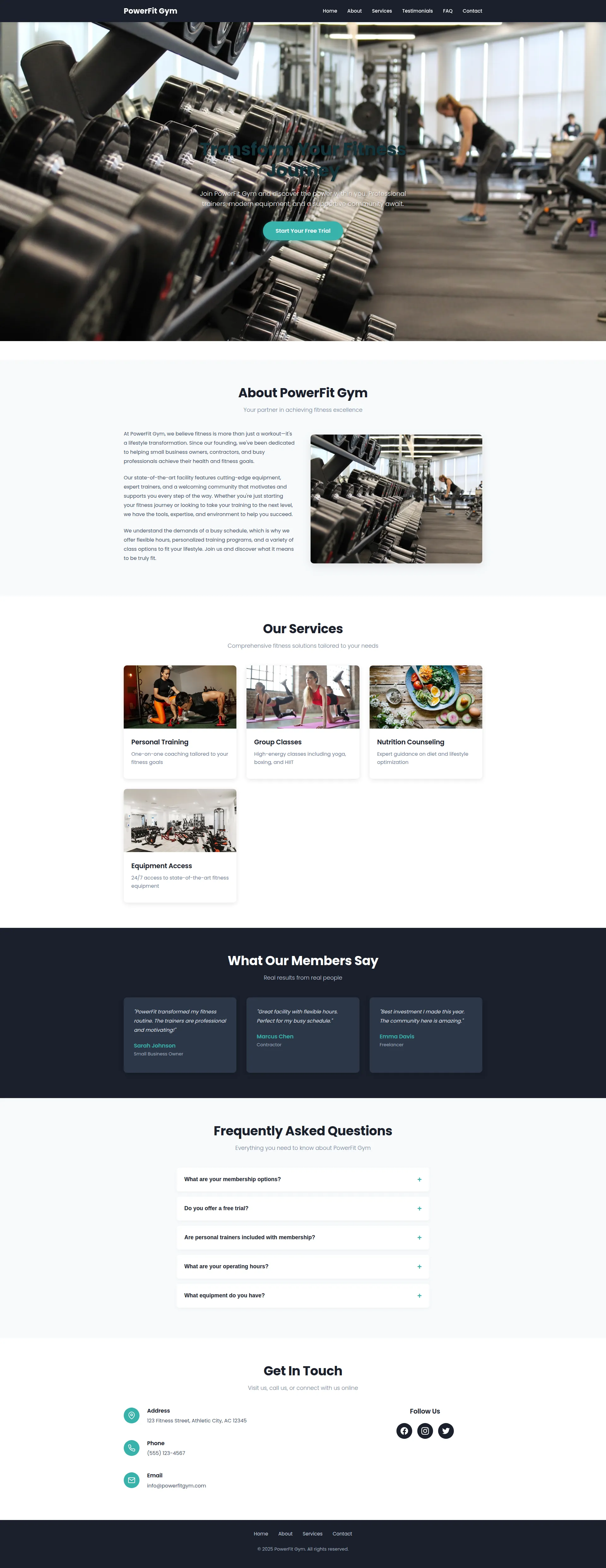 Fitness Gym & Training Center Preview