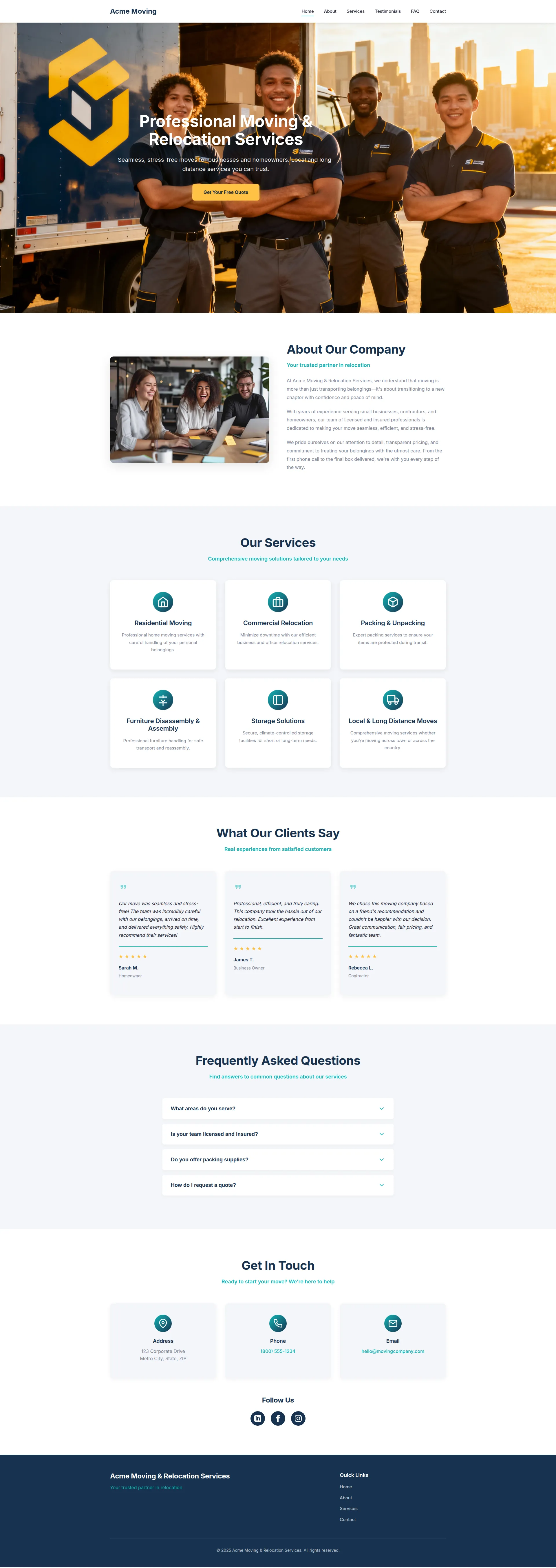 Professional Moving Company Preview