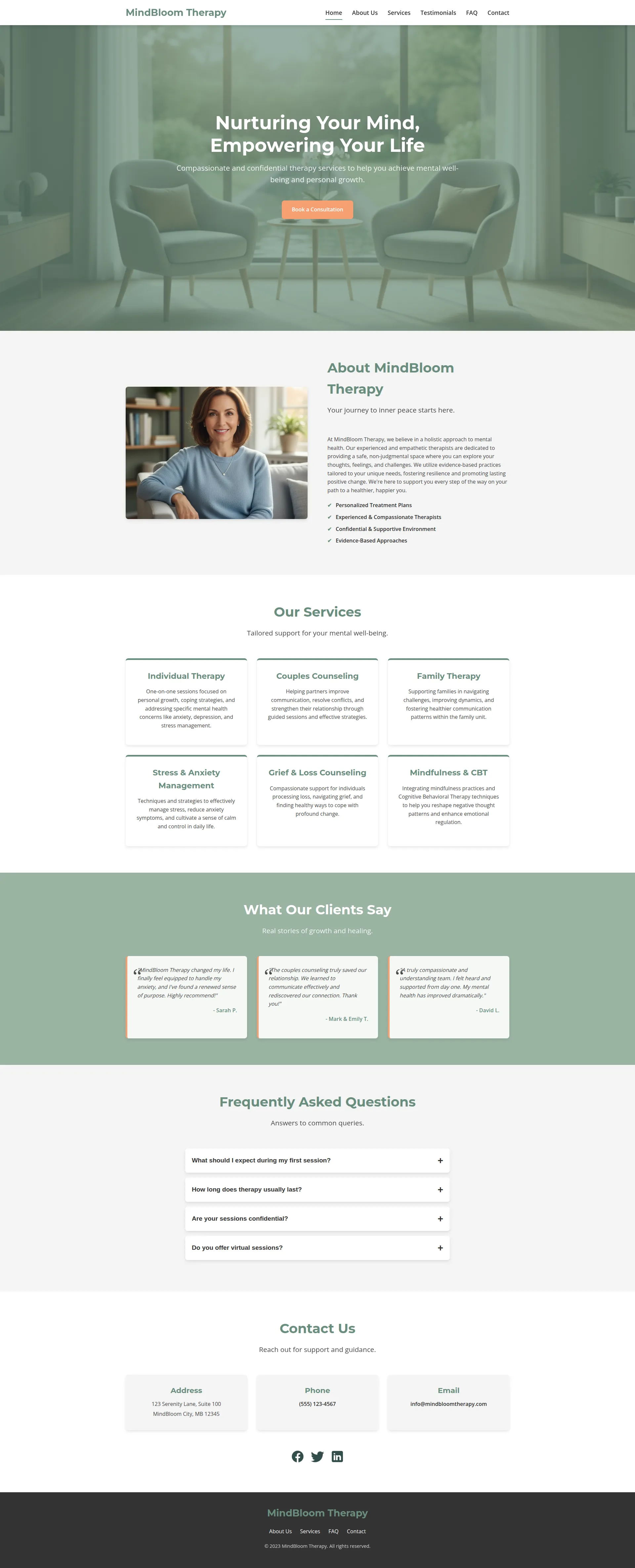 Mindful Wellness Therapy Preview