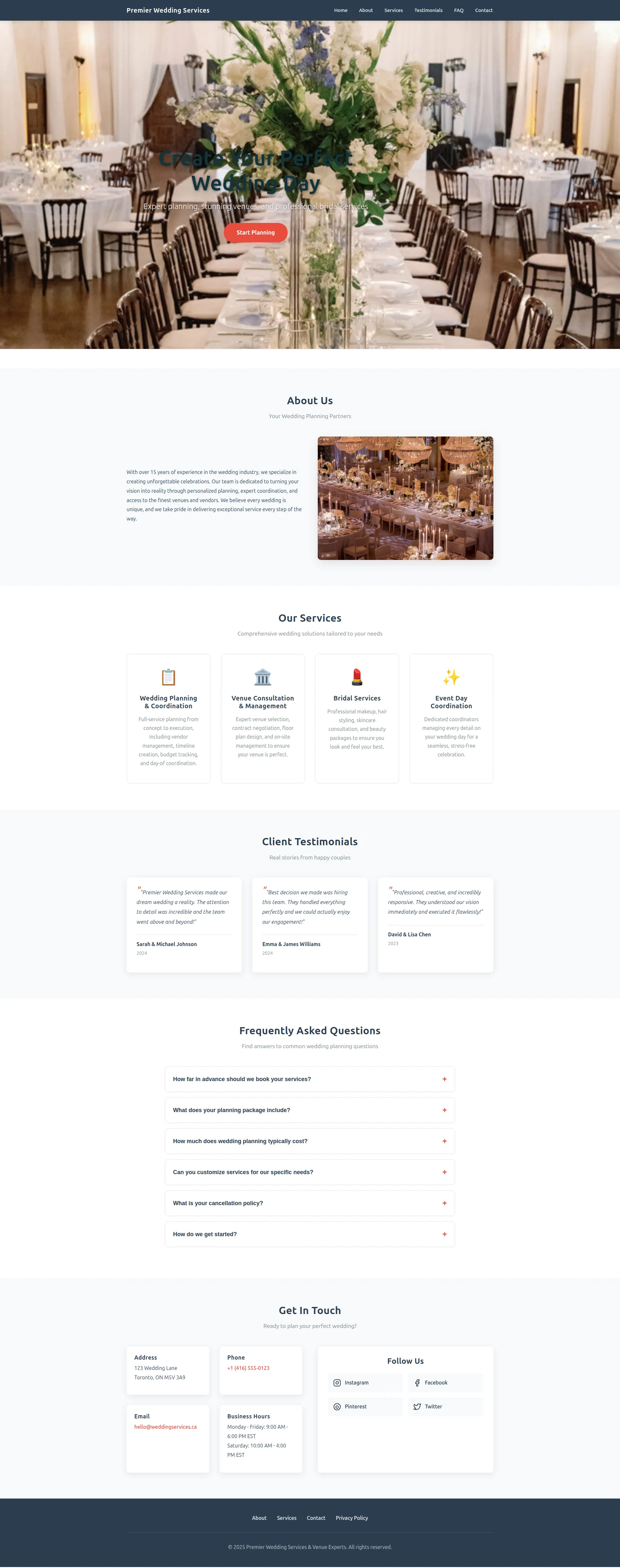 Wedding Planning & Services Preview