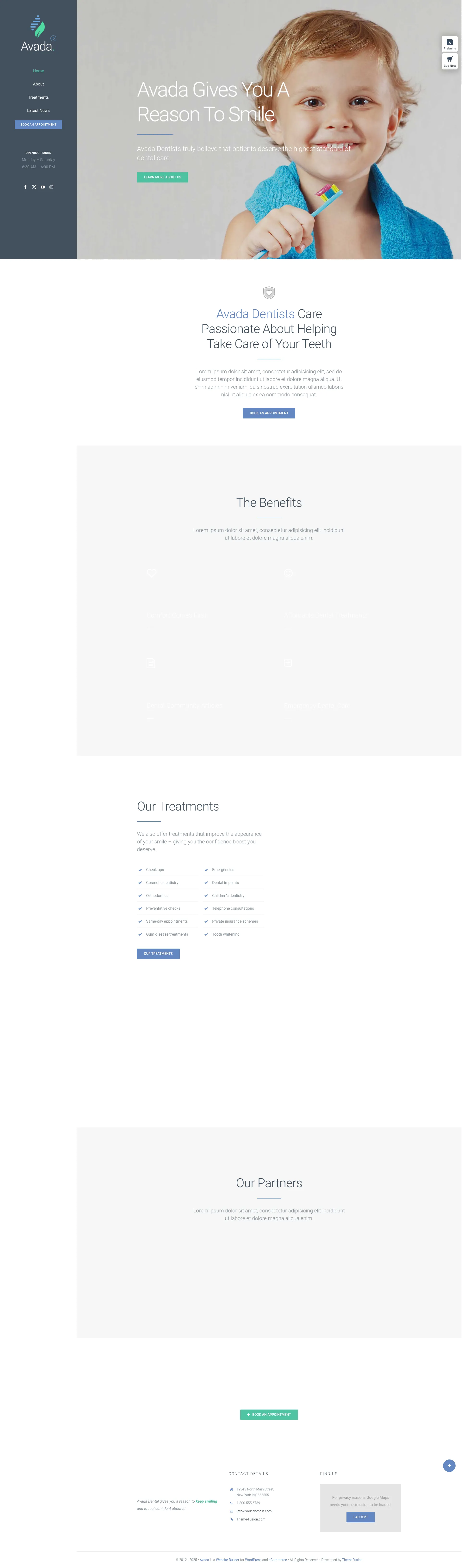Avada Dentist Preview