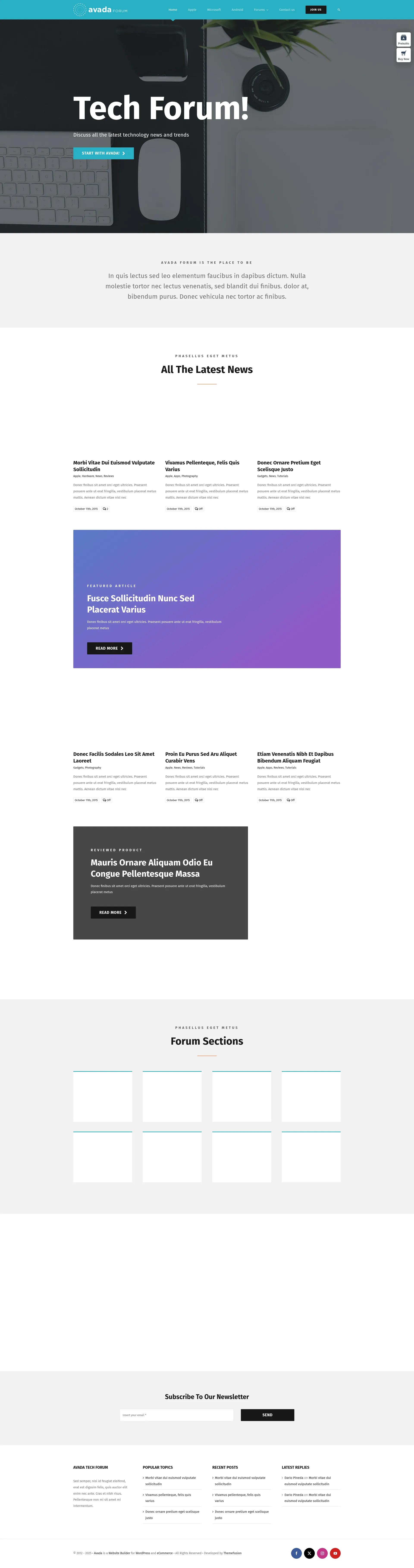 Avada Forum Preview