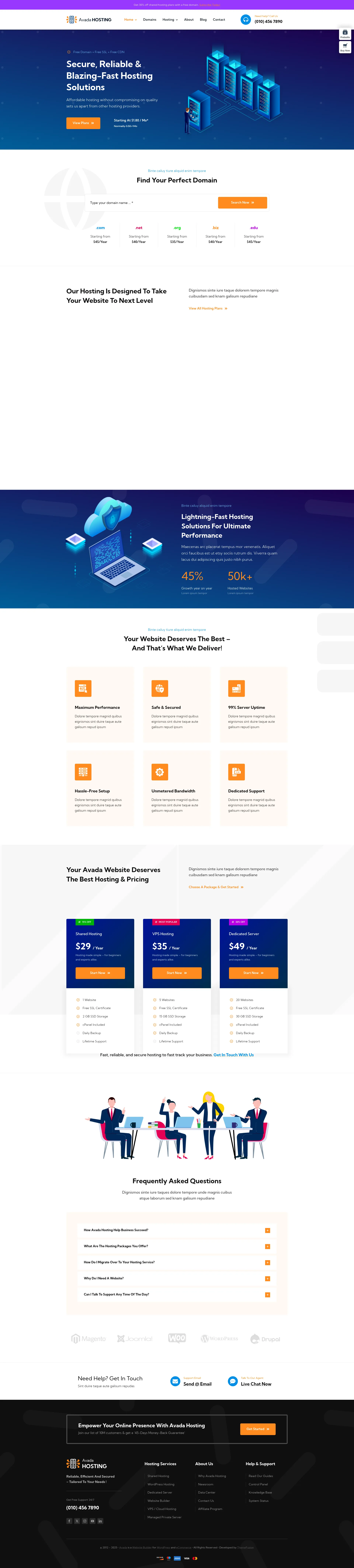 Web Hosting Services Pro Preview