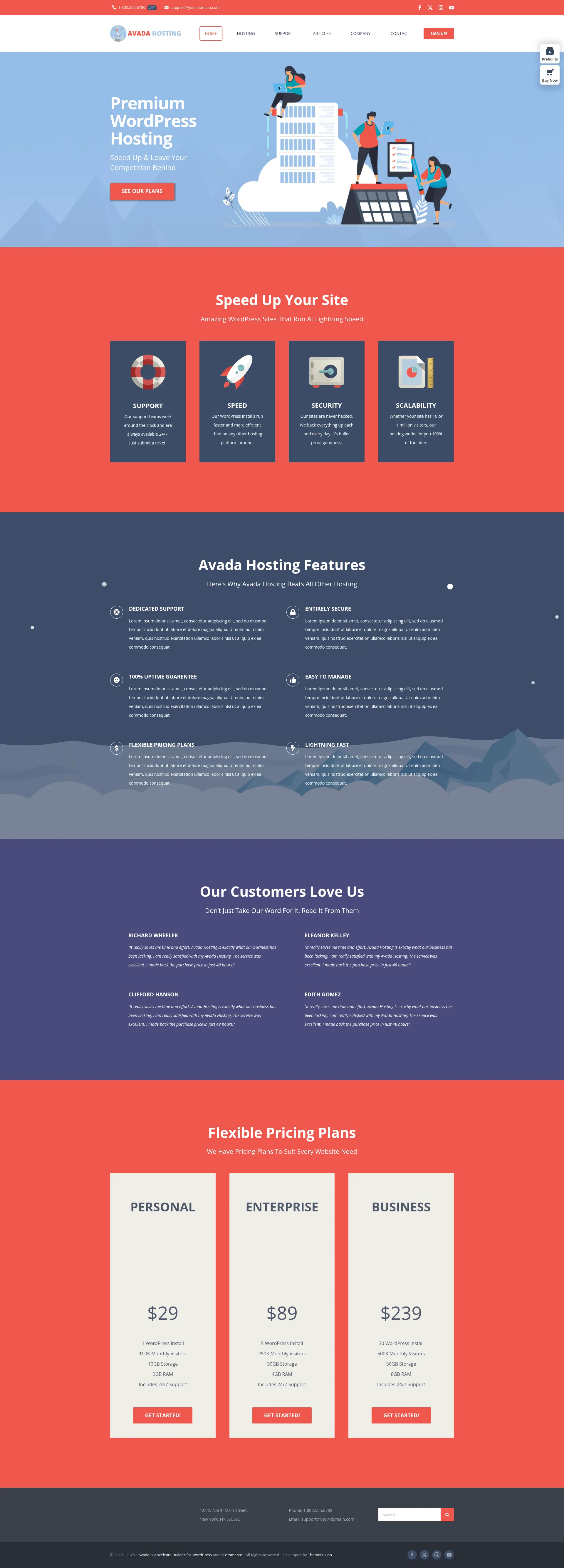 Avada Hosting Preview