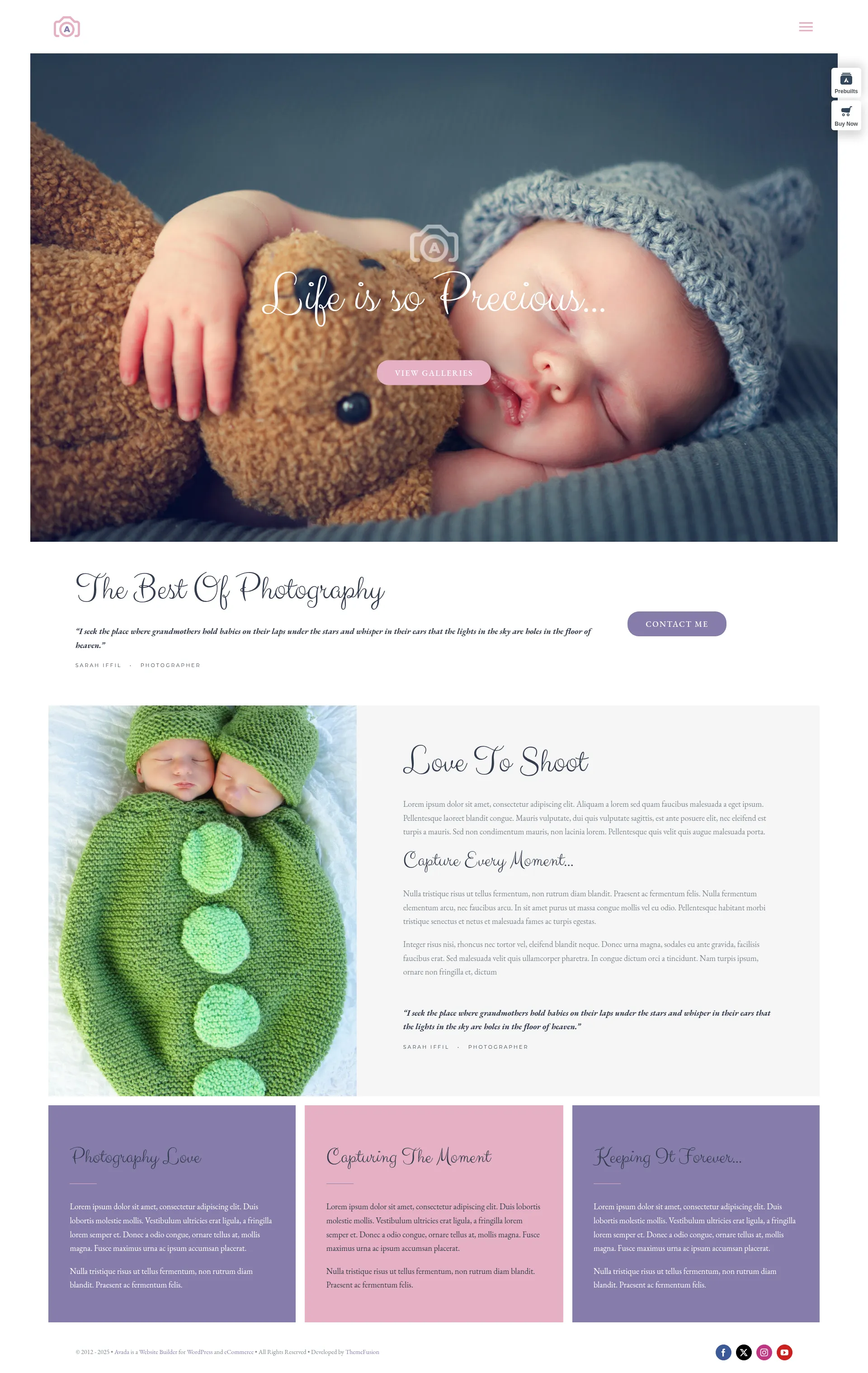 Light Photography Portfolio Preview