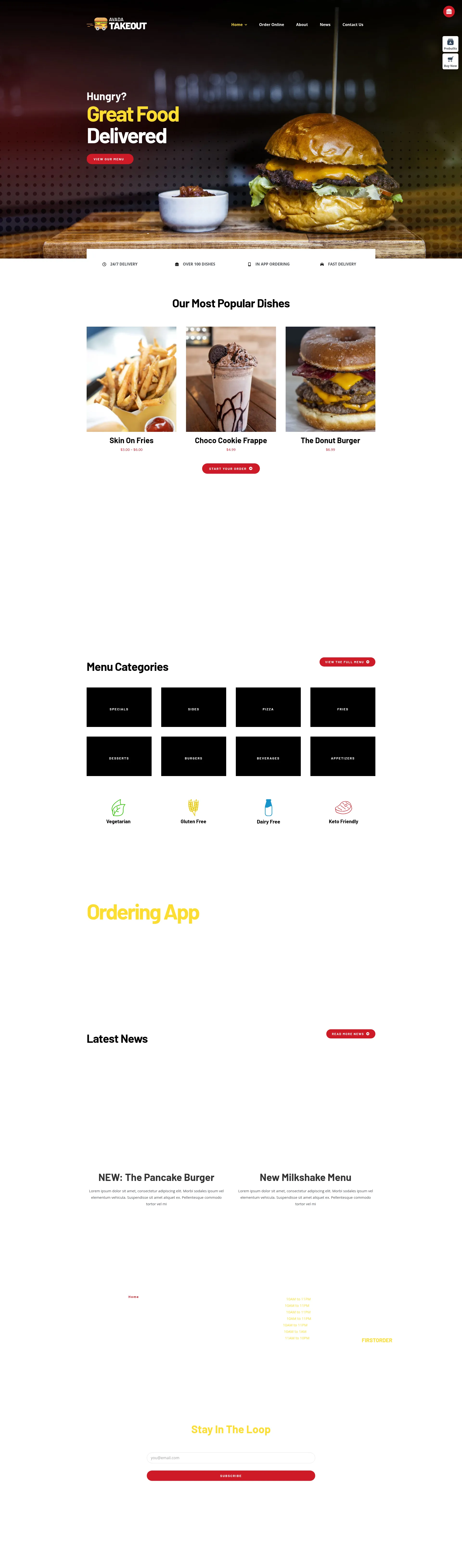 Avada Takeout Preview
