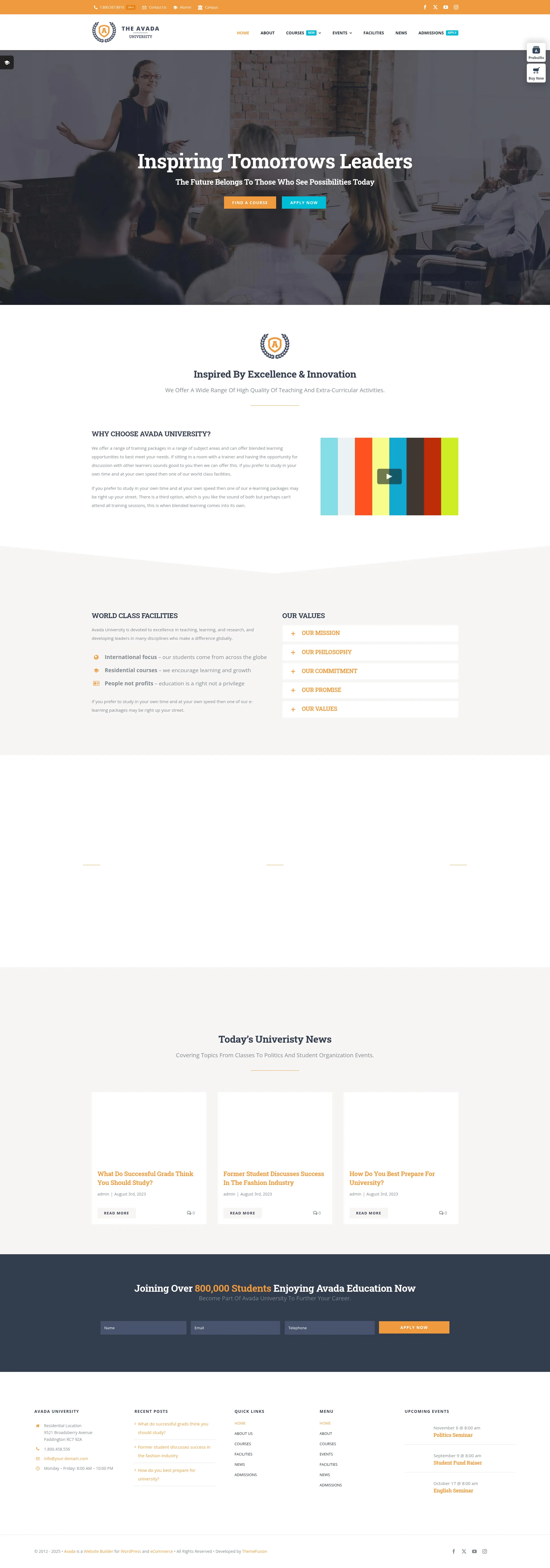 Avada University Preview