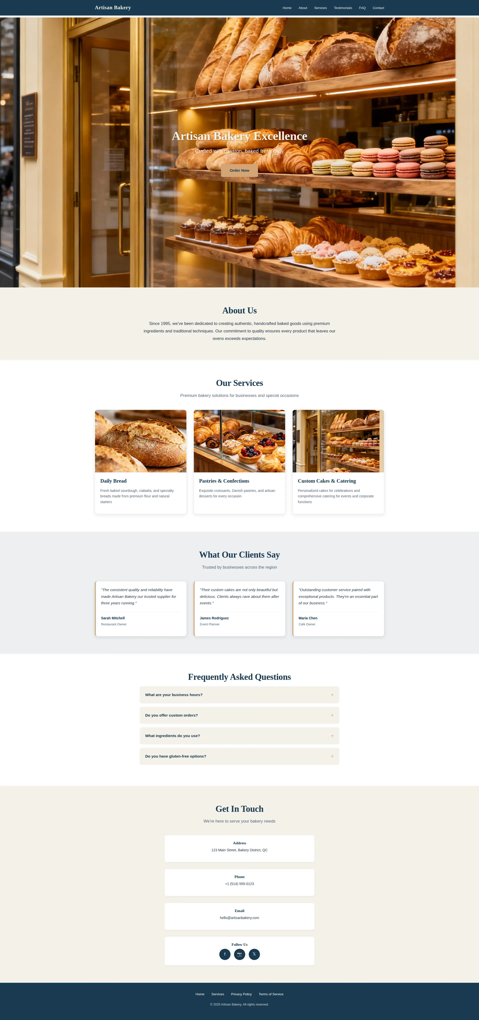 Artisan Bakery & Pastry Shop Preview