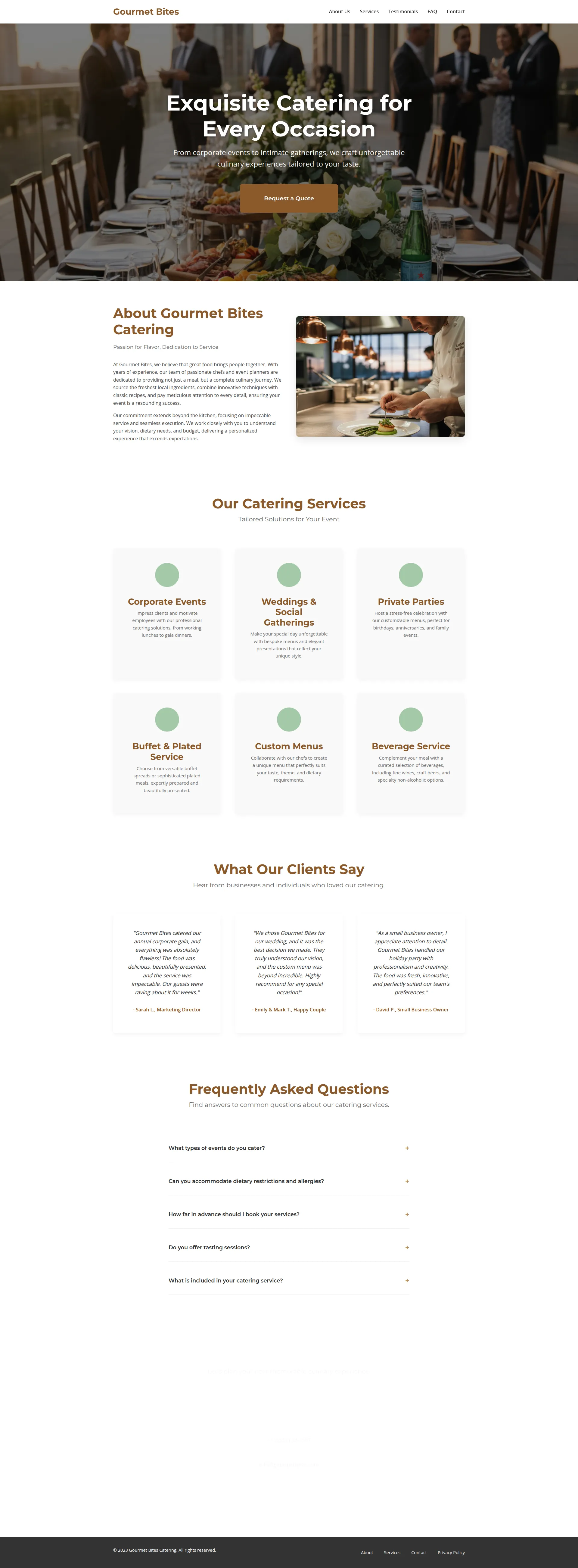 Culinary Creations Catering Preview