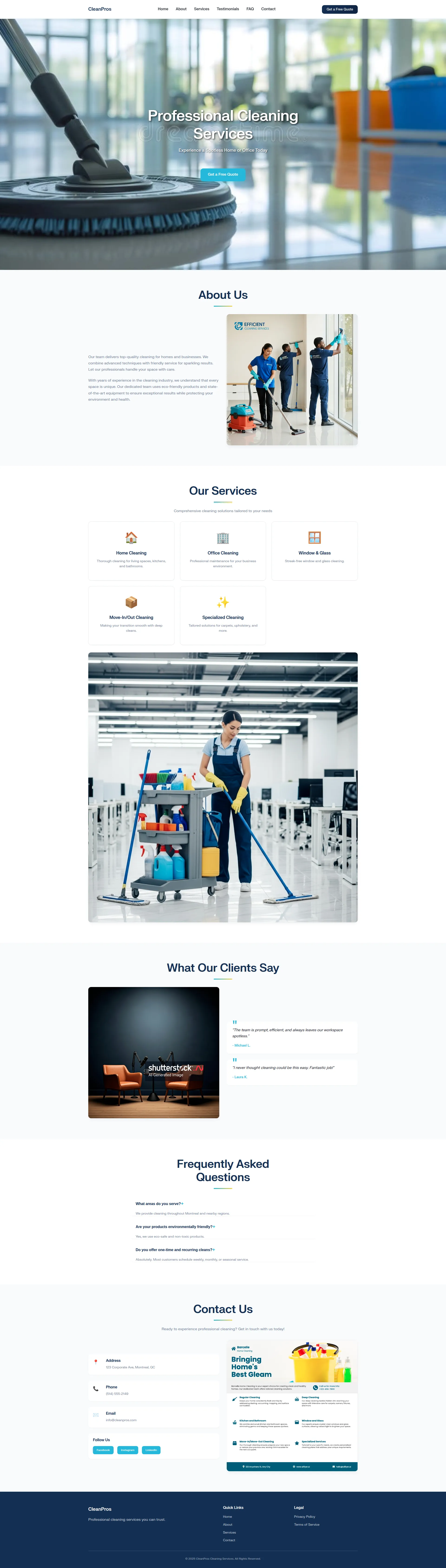 Professional Cleaning Services Preview