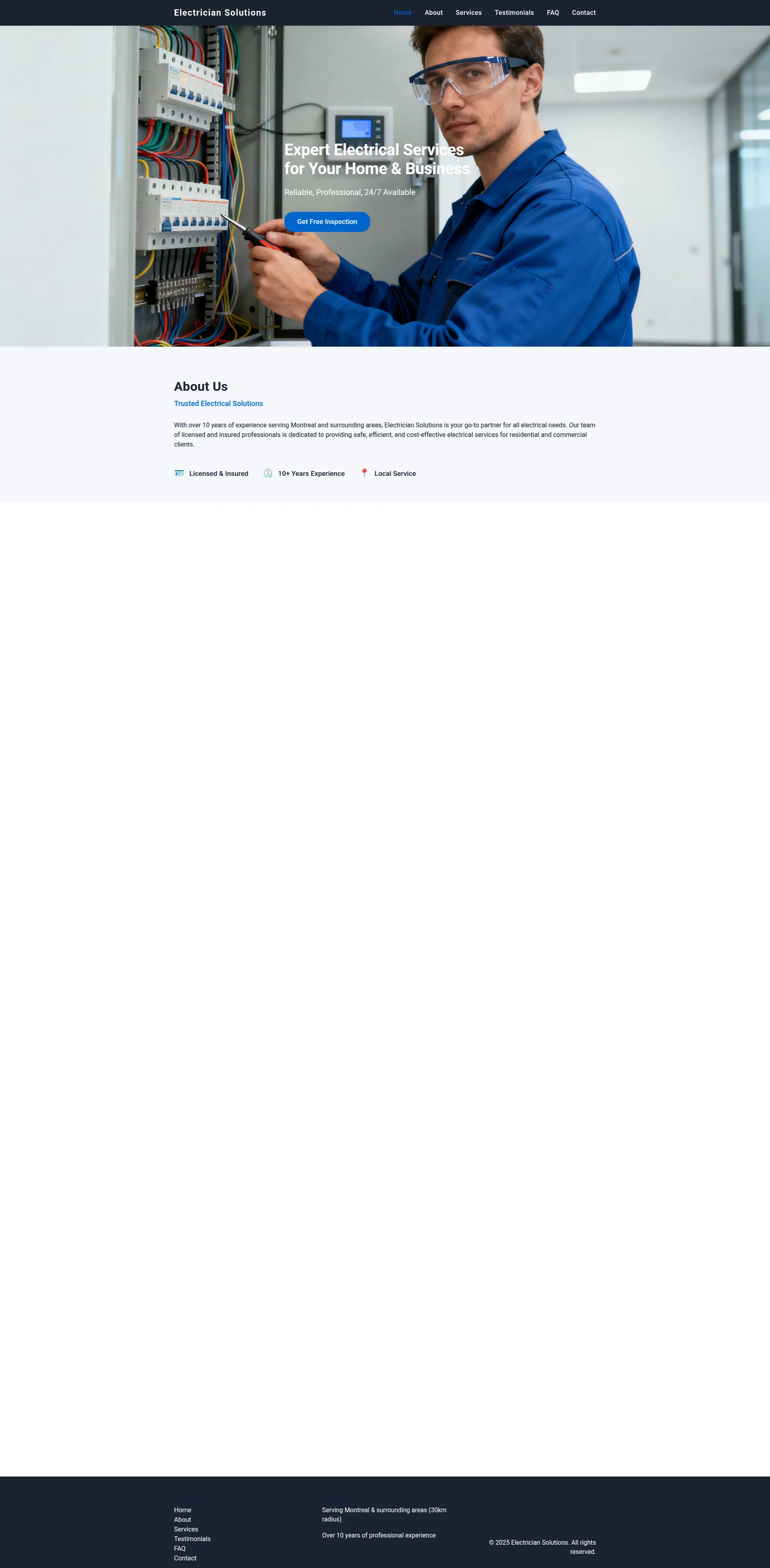 Licensed Electrician Services Preview