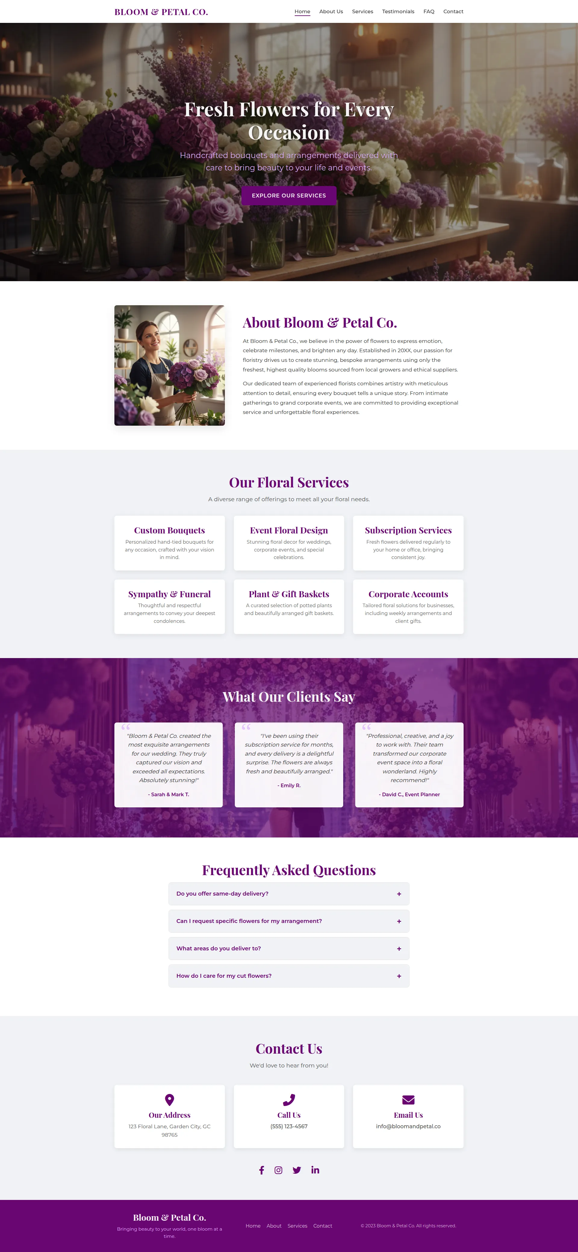 Bloom & Blossom Florist Preview