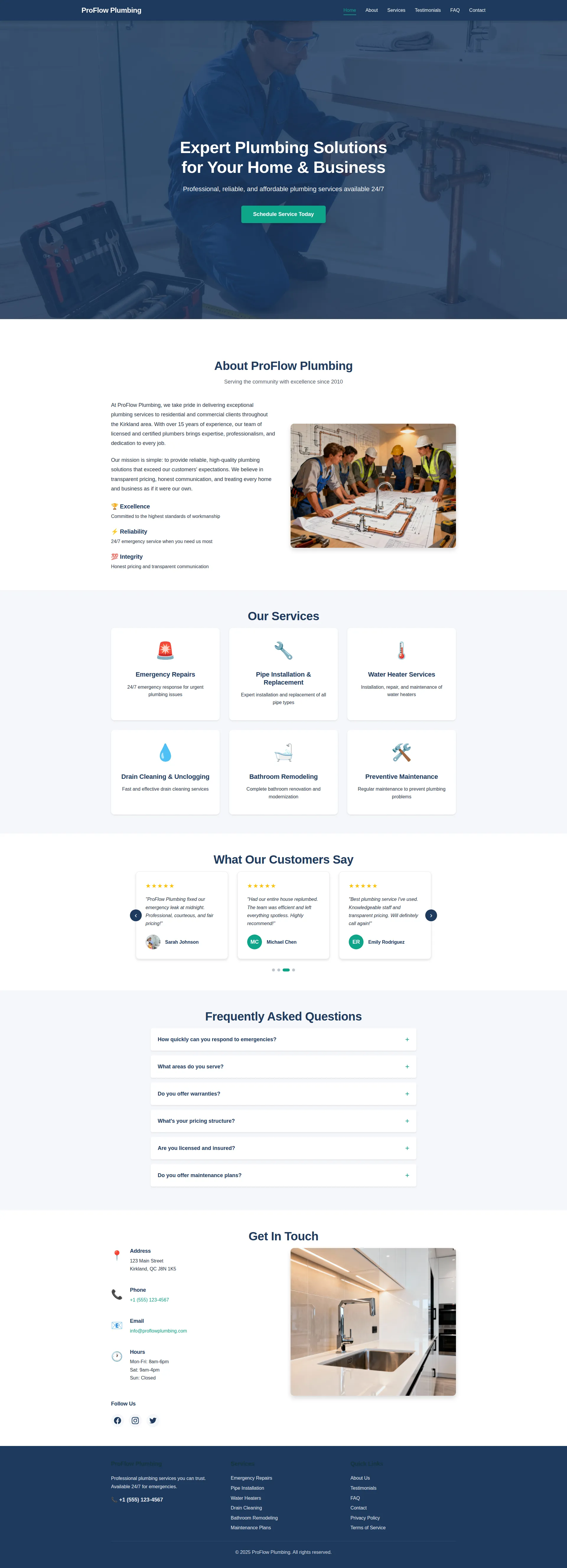 Licensed Plumbing Services Preview