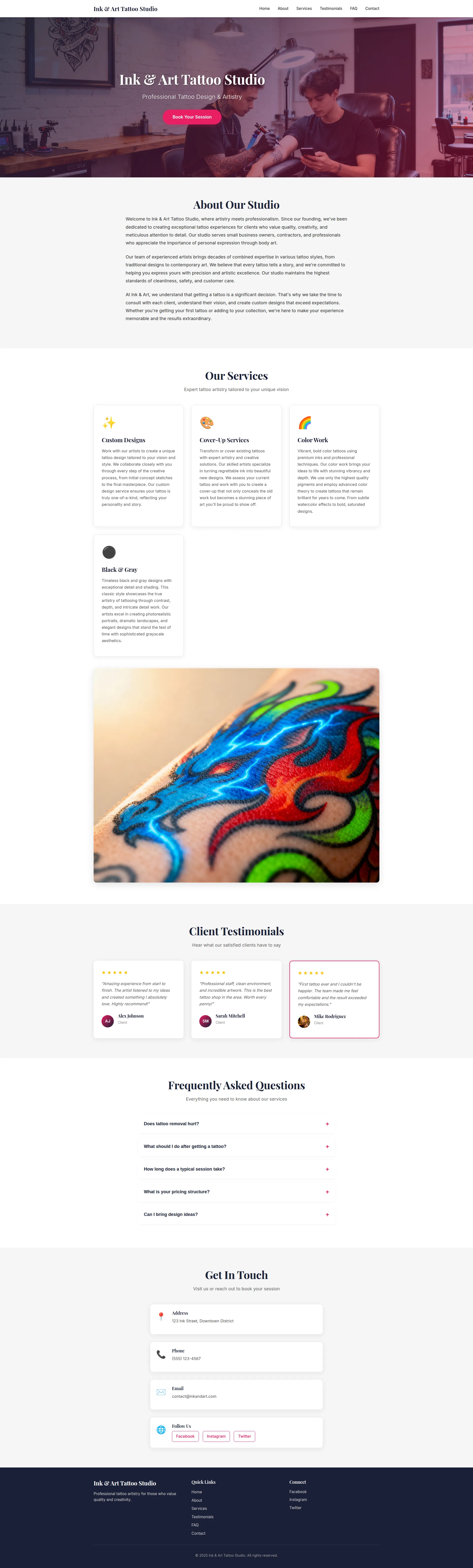 Tattoo Studio & Body Art Preview