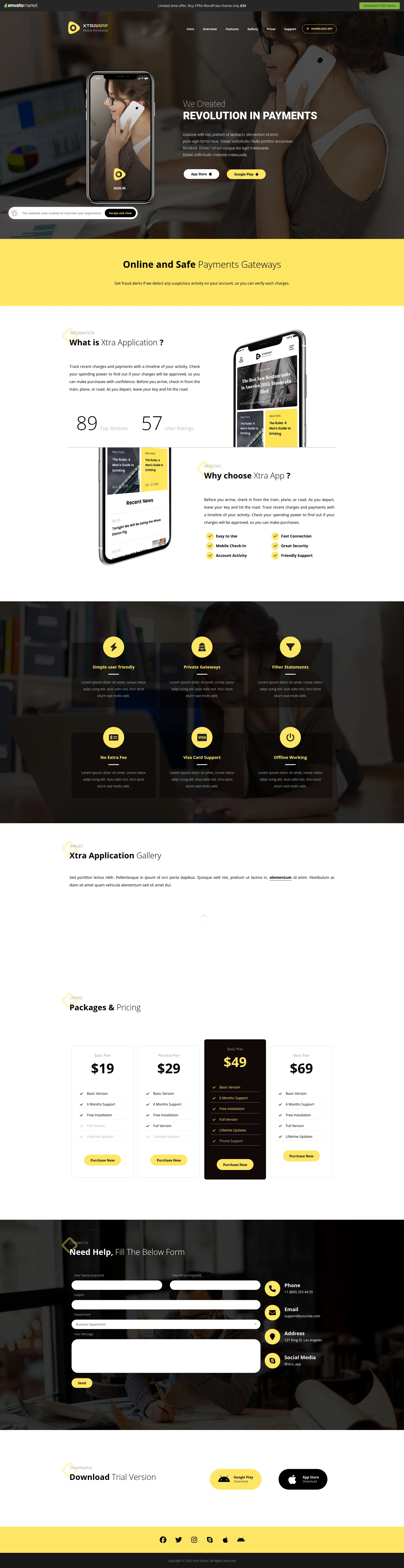 Xtra App Landing Preview
