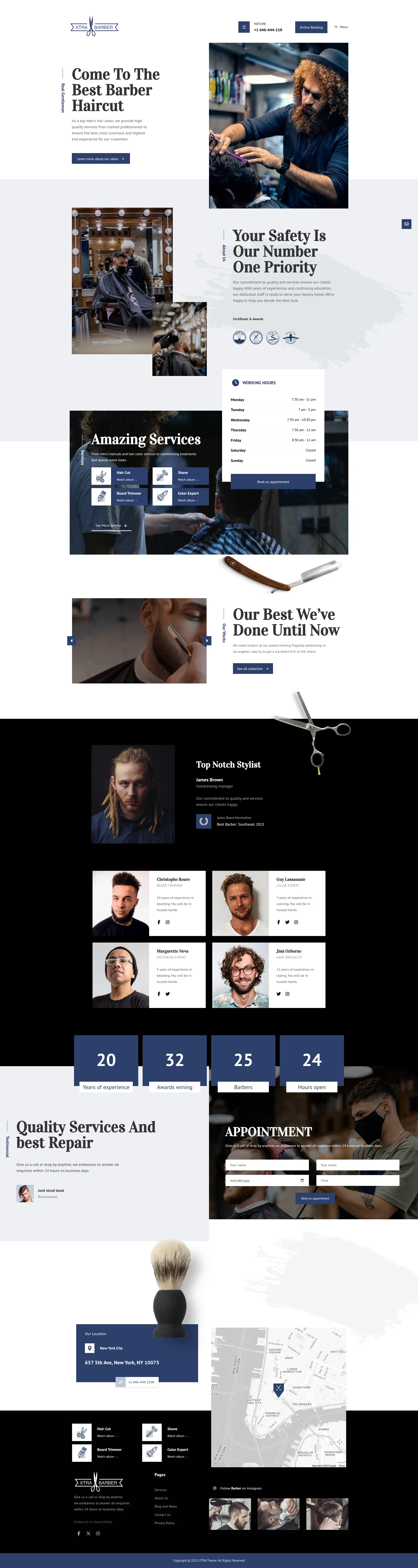 Modern Barber Shop Booking Preview