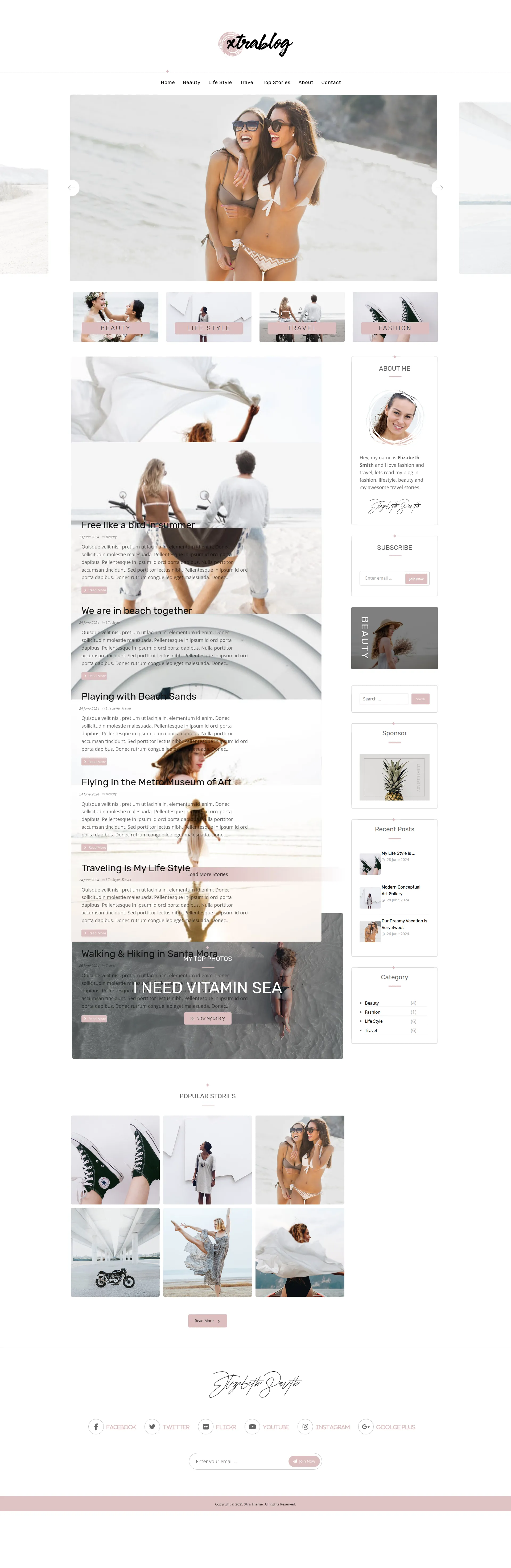 Personal Blog & Lifestyle Preview